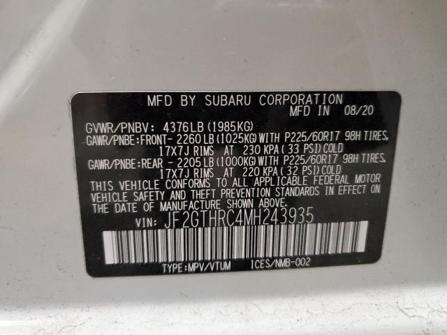 2021 SUBARU CROSSTREK - JF2GTHRC4MH243935