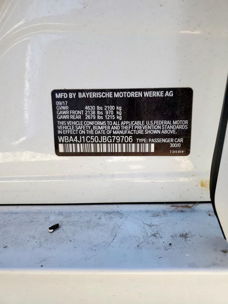 2018 BMW 430I GRAN WBA4J1C50JBG79706