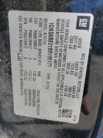 2011 CHEVROLET TAHOE K150 #3297730822