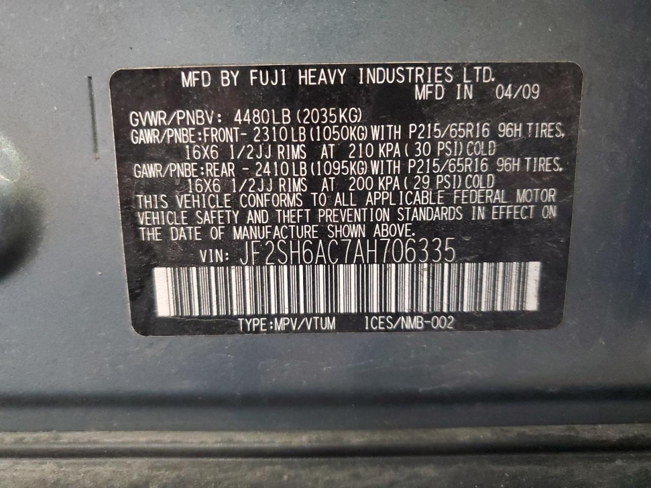 SUBARU FORESTER 2.5X