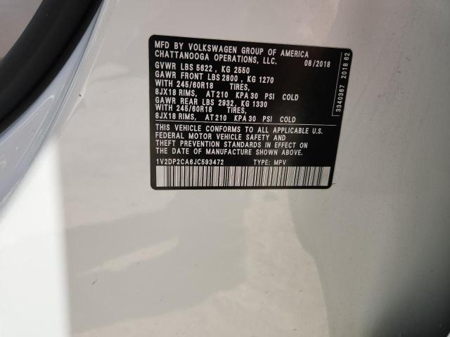 2018 VOLKSWAGEN ATLAS SE - 1V2DP2CA6JC593472