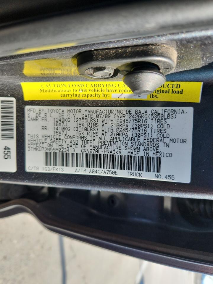 Lot #3297094495 2009 TOYOTA TACOMA DOU