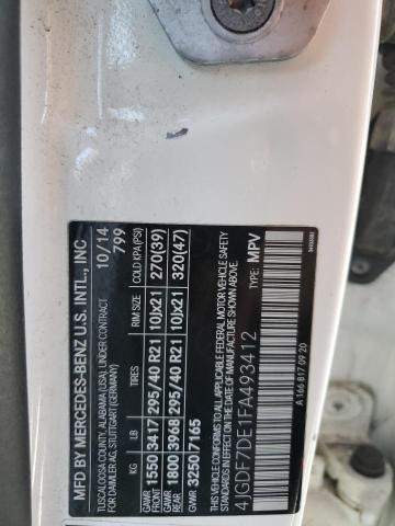 2015 MERCEDES-BENZ GL 550 4MA 4JGDF7DE1FA493412