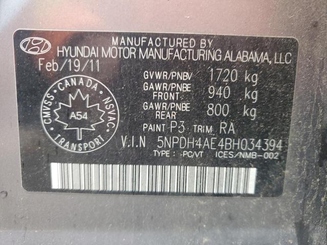 2011 HYUNDAI ELANTRA GL - 5NPDH4AE4BH034394