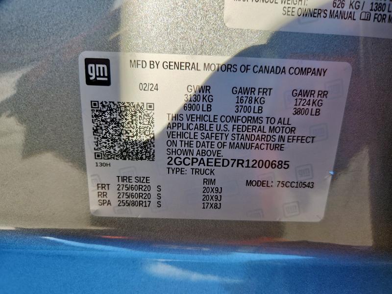 2024 CHEVROLET SILVERADO - 2GCPAEED7R1200685