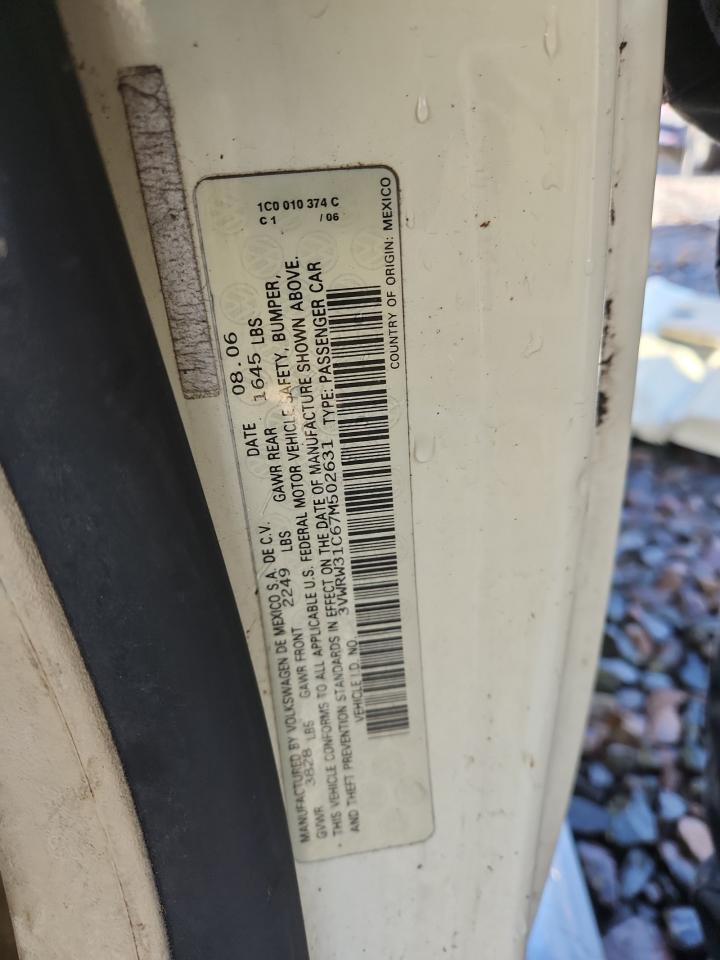 Lot #3284924951 2007 VOLKSWAGEN NEW BEETLE