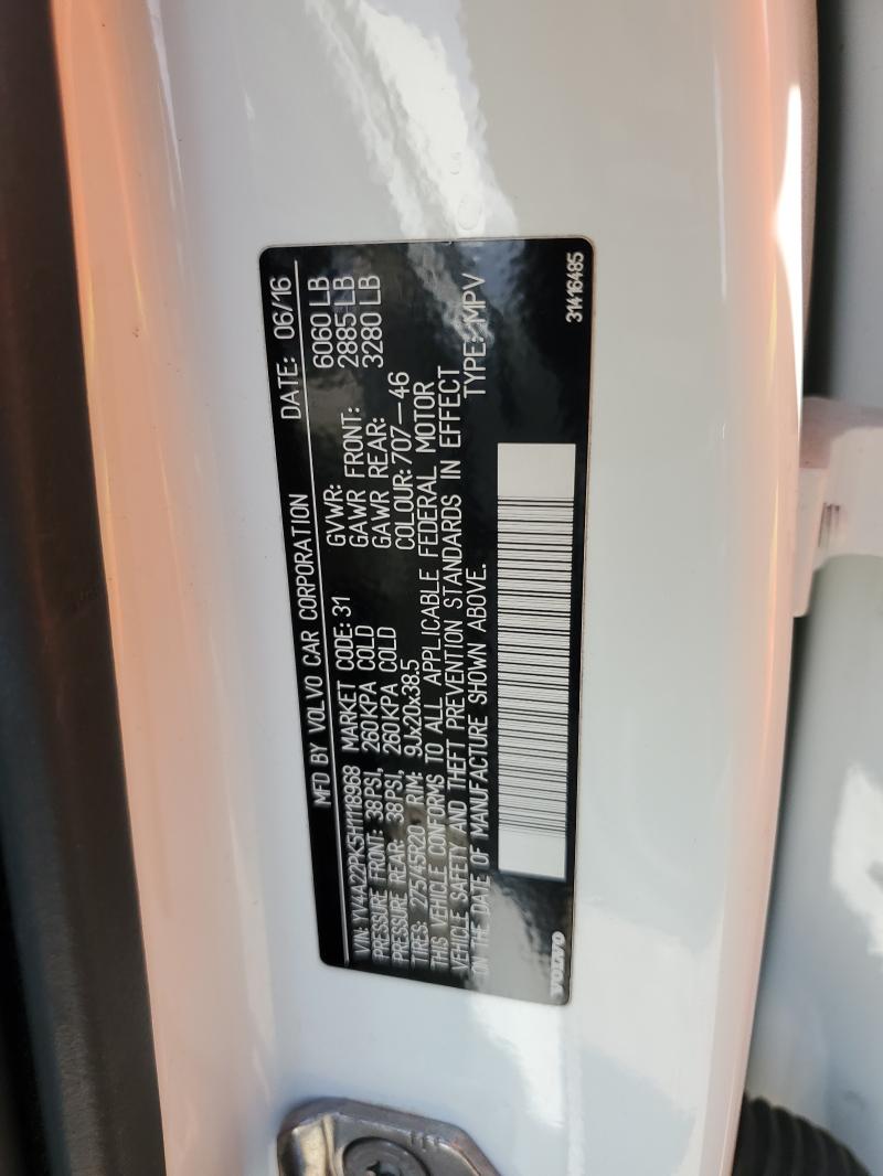 2017 VOLVO XC90 T6 - YV4A22PK5H1118968