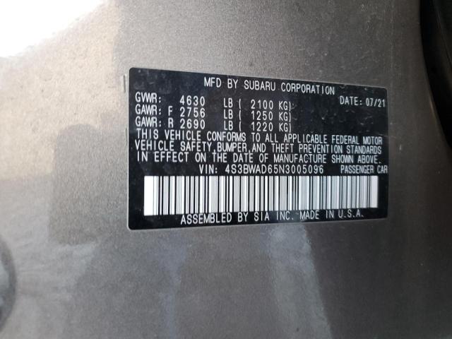 2022 SUBARU LEGACY PRE 4S3BWAD65N3005096