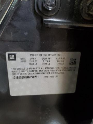 2017 CHEVROLET CRUZE LT - 1G1BE5SM9H7270251