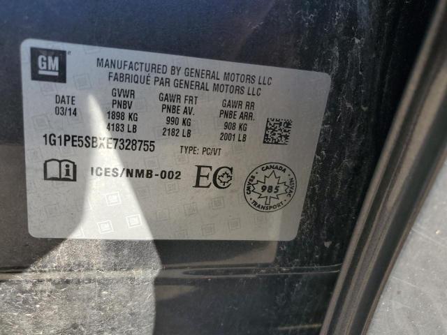 2014 CHEV CRUZE LT - 1G1PE5SBXE7328755