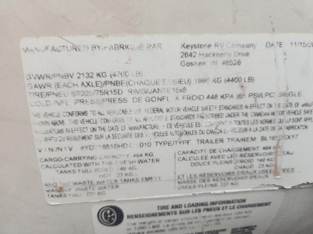 2017 KEYSTONE TRAILER #3296270409
