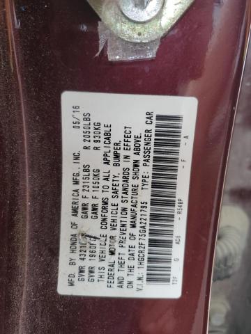 2016 HONDA ACCORD EX #3301801331