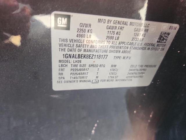 2014 CHEVROLET EQUINOX LT - 1GNALBEK8EZ118177