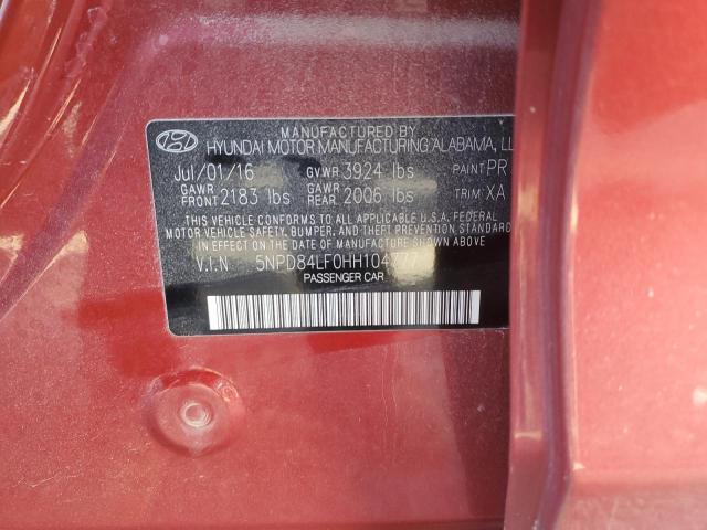 2017 HYUNDAI ELANTRA SE - 5NPD84LF0HH104777