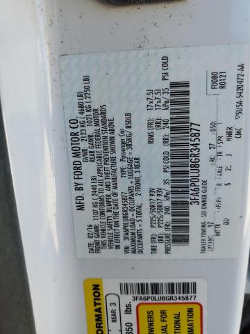 2016 FORD FUSION SE - 3FA6P0LU8GR345877