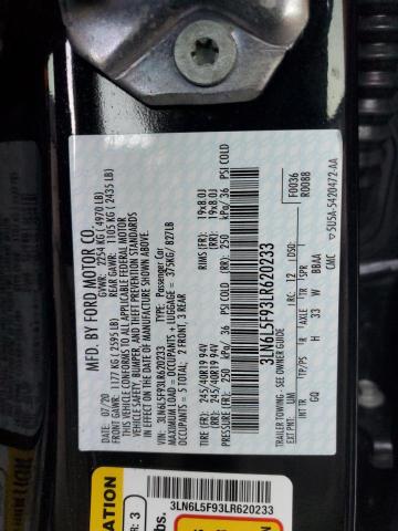 2020 LINCOLN MKZ RESERV #3301765340