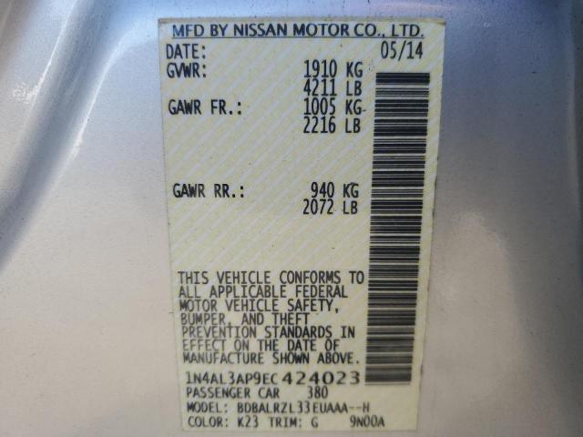 2014 NISSAN ALTIMA 2.5 - 1N4AL3AP9EC424023