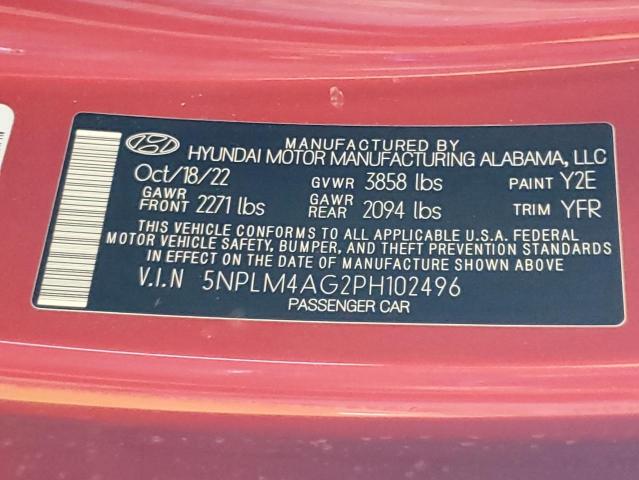 2023 HYUNDAI ELANTRA SEL 5NPLM4AG2PH102496