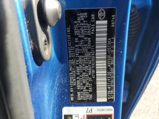 2017 TOYOTA CAMRY LE 4T1BF1FK7HU745771