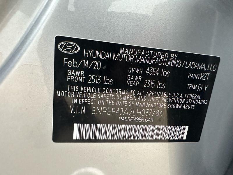 2020 HYUNDAI SONATA SEL - 5NPEF4JA2LH037786