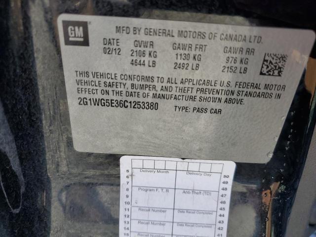 2012 CHEVROLET IMPALA LT - 2G1WG5E36C1253380