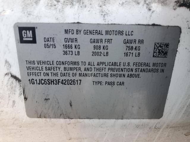 2015 CHEVROLET SONIC LT 1G1JC6SH3F4202617