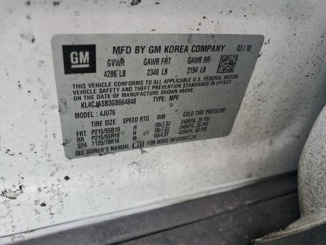 2016 BUICK ENCORE KL4CJASB3GB664848