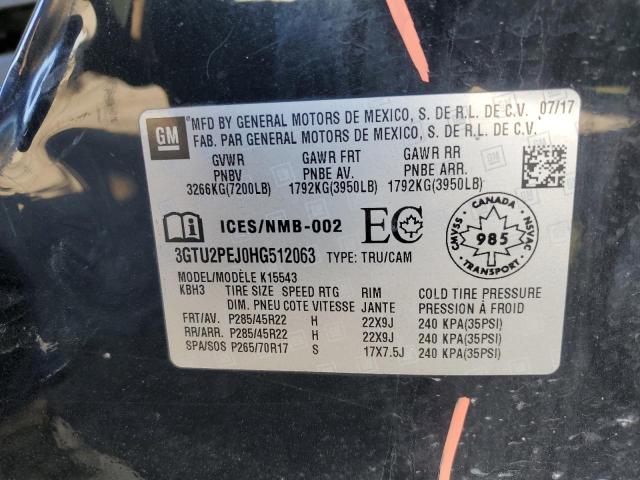 2017 GMC SIERRA K15 - 3GTU2PEJ0HG512063