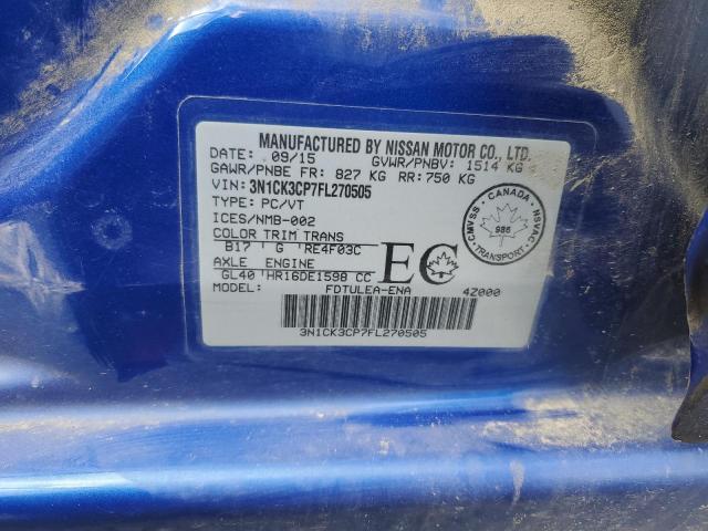 2015 NISSAN MICRA - 3N1CK3CP7FL270505