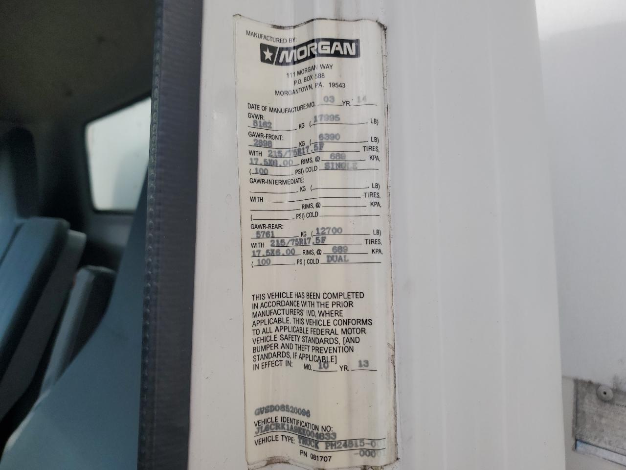 Lot #3302683006 2014 MITSUBISHI FE