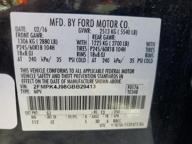 2016 FORD EDGE SEL - 2FMPK4J98GBB29413