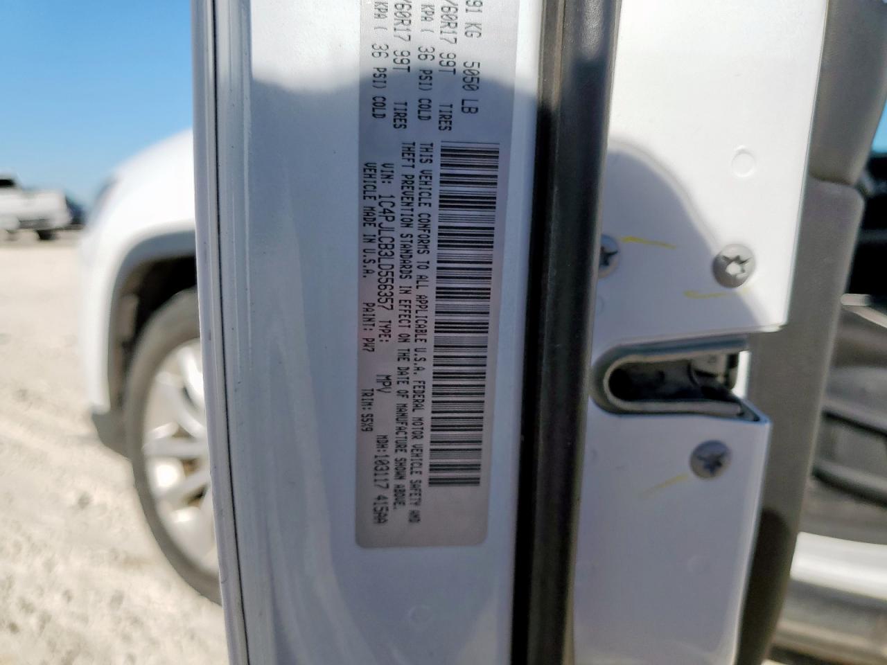 Lot #3302926047 2020 JEEP CHEROKEE L