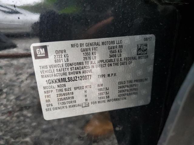 2018 GMC ACADIA SLT 1GKKNMLS8JZ120077