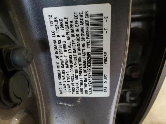2013 HONDA CIVIC LX - 19XFB2F52DE002509