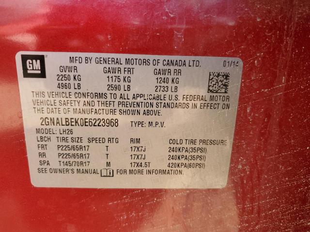 2014 CHEVROLET EQUINOX LT #3282398282