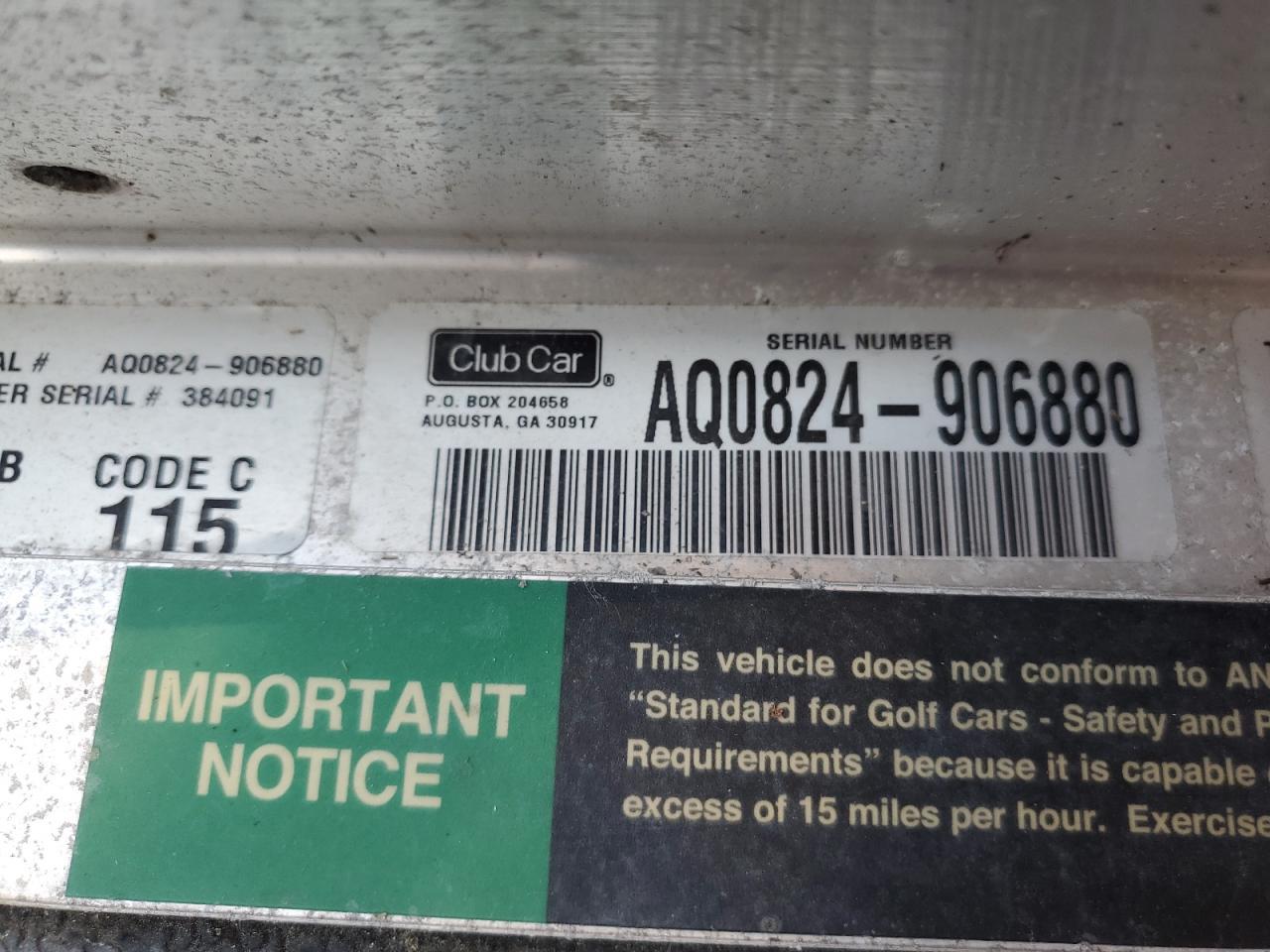 Lot #3269772722 2008 OTHER GOLF CART