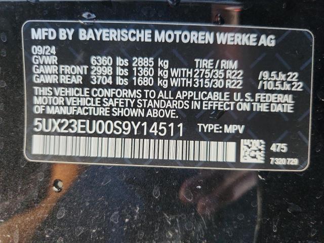 2025 BMW X5 XDRIVE4 - 5UX23EU00S9Y14511