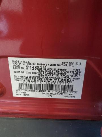 2013 MITSUBISHI OUTLANDER - 4A4AR4AU9DE012782