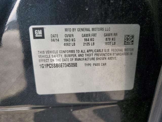 2014 CHEVROLET CRUZE LT - 1G1PC5SB6E7345090