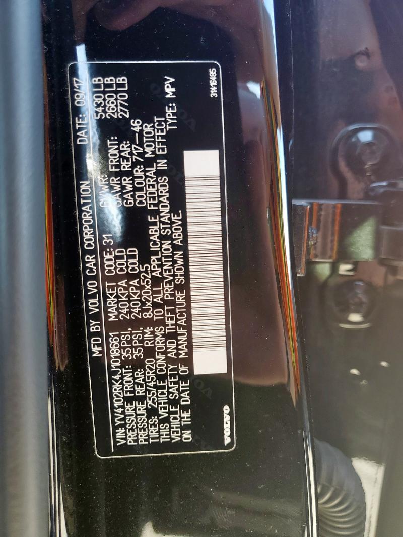 2018 VOLVO XC60 T5 MO YV4102RK4J1018661