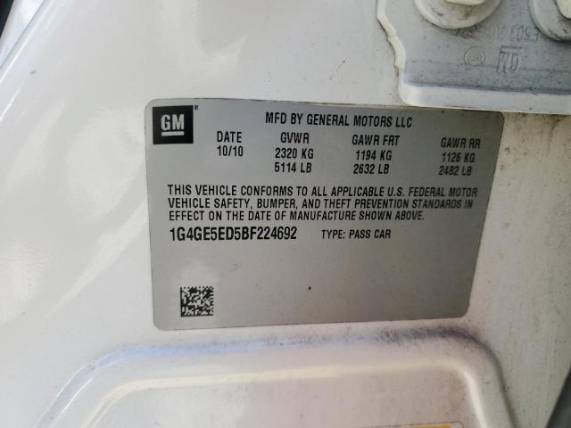 2011 BUICK LACROSSE CXS - 1G4GE5ED5BF224692