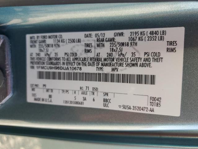 2013 FORD ESCAPE SEL - 1FMCU9H96DUA10678