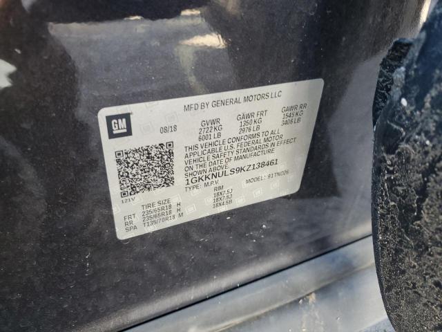 2019 GMC ACADIA SLT 1GKKNULS9KZ138461