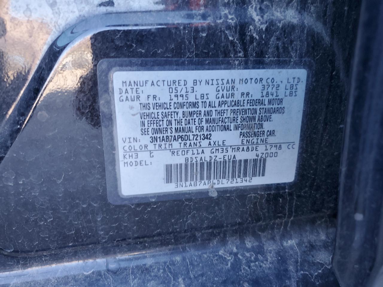 Lot #3302744013 2013 NISSAN SENTRA