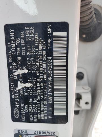 2019 HYUNDAI TUCSON SE - KM8J2CA49KU872024