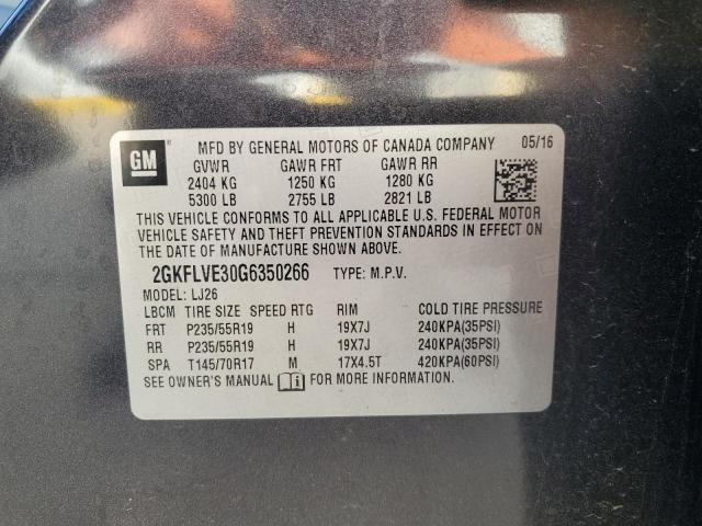 2016 GMC TERRAIN DE 2GKFLVE30G6350266