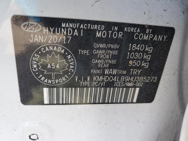 2017 HYUNDAI ELANTRA SP KMHD04LB9HU385273