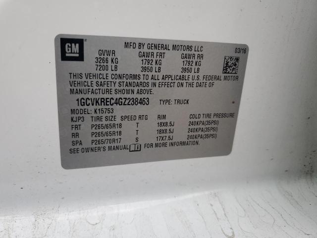 2016 CHEVROLET SILVERADO 1GCVKREC4GZ238463