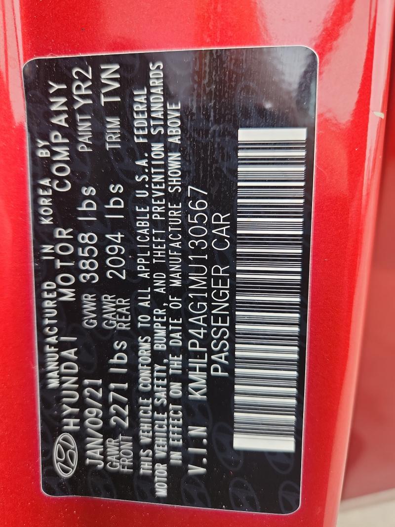 2021 HYUNDAI ELANTRA LI - KMHLP4AG1MU130567