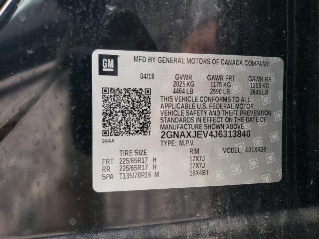 2018 CHEVROLET EQUINOX LT - 2GNAXJEV4J6313840